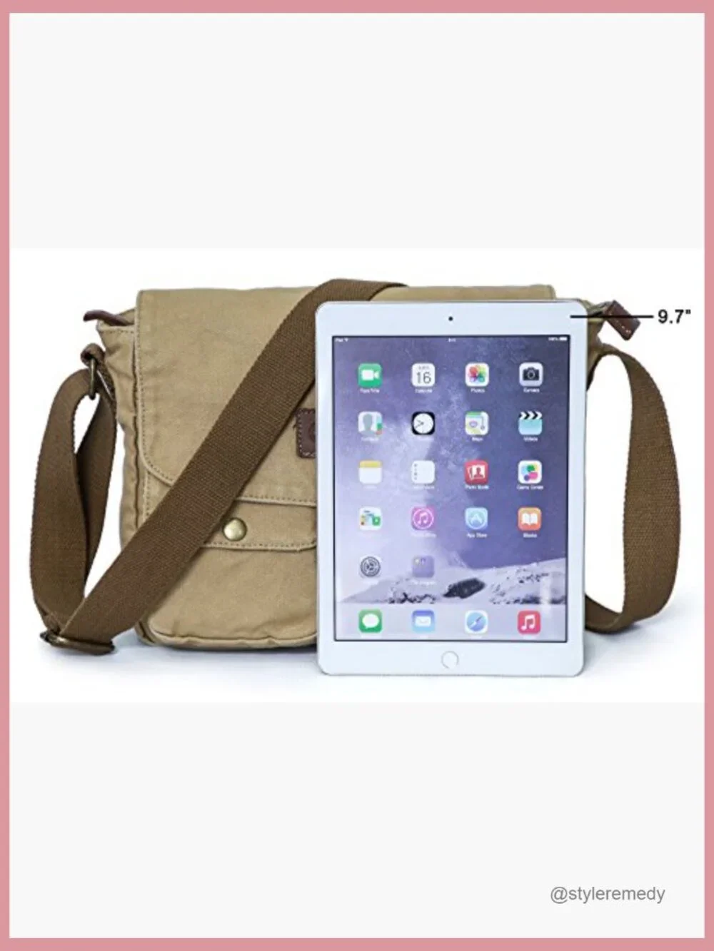 Canvas Messenger Bag - Vintage Crossbody Shoulder Bag Military Satchel with